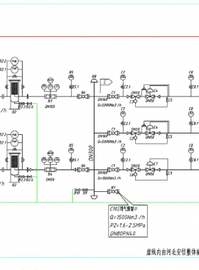 某門站工藝流程圖、組裝圖及設(shè)備明細